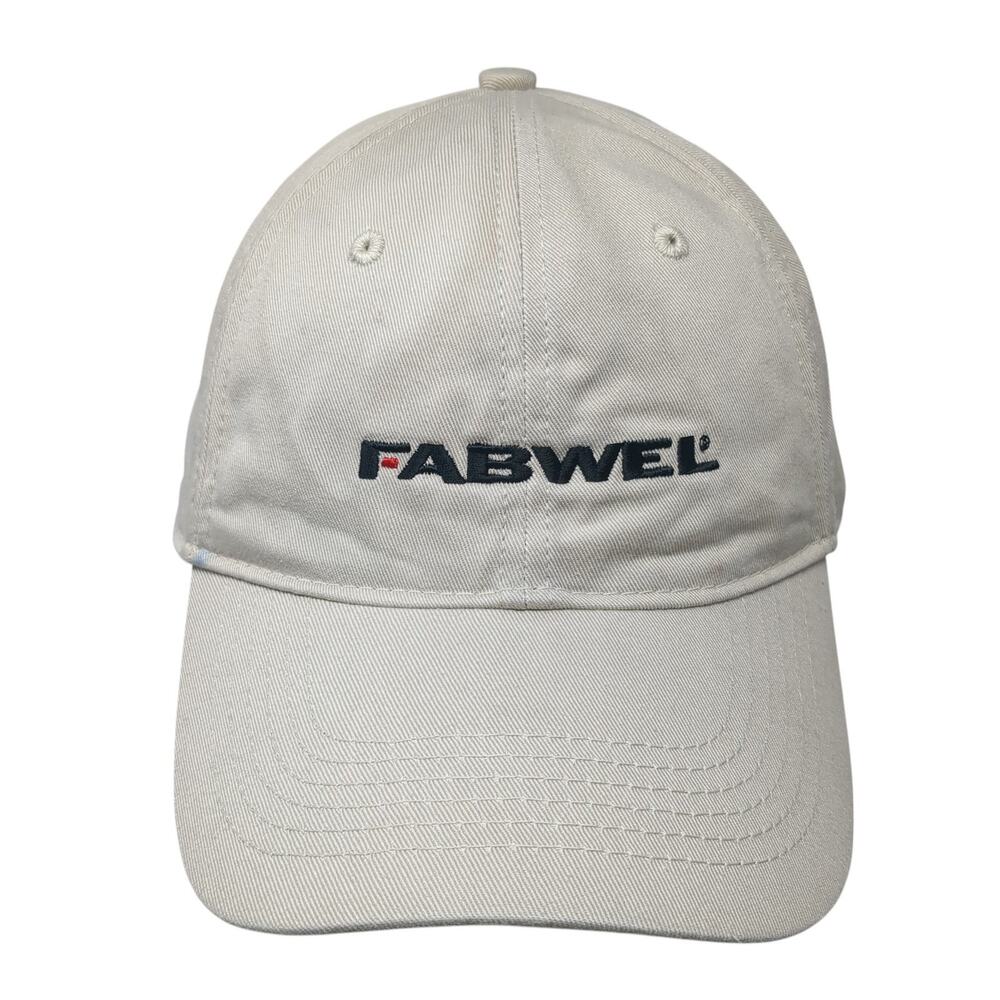 Fabwel Strapback Baseball Cap Beige OS Adjustable Embroidered Page & Tuttle